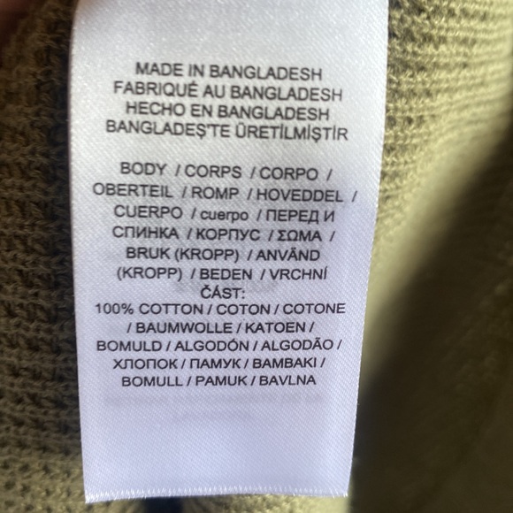 Ralph Lauren Long Sleeve Turtleneck Army Green 100% Cotton Knit Sweater Large - Picture 12 of 13